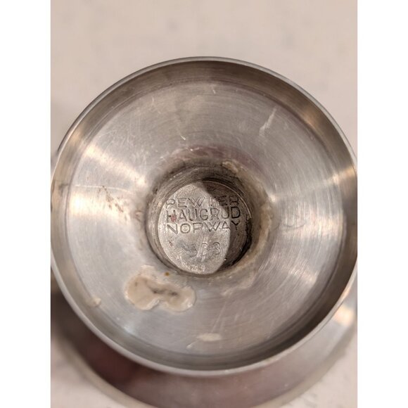 Vintage Pewter Candle Holders by Haugrud Norway 333 - Picture 3 of 12